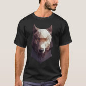 Wolf Head Low Poly Polygon Wolves Geometric T-Shirt (Vorderseite)