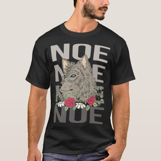 Wolf Head - Noe Name T-Shirt (Vorderseite)