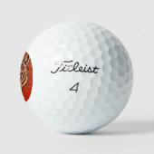 Wolf Head on Red Golfball (Logo)