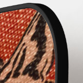 Wolf Head on Red Pickleball Schläger (Linke Seite)