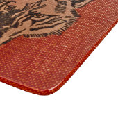 Wolf Head on Red Schneidebrett (Ecke)