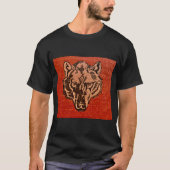 Wolf Head on Red T-Shirt (Vorderseite)