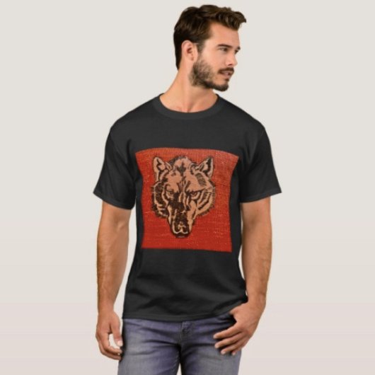 Wolf Head on Red T-Shirt