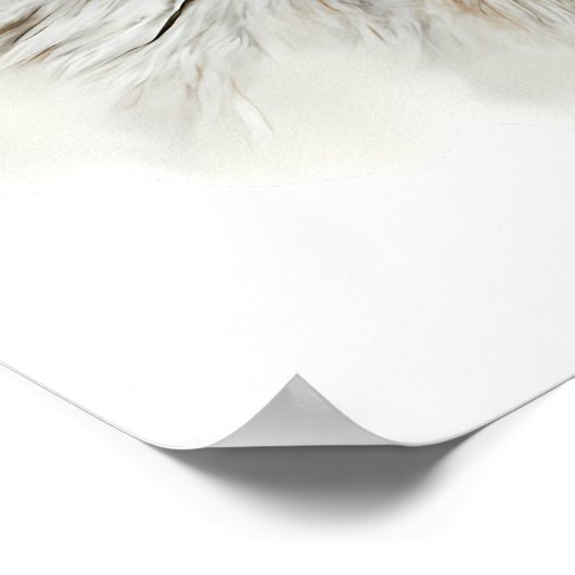 Wolf Head Portrait Poster (Ecke)