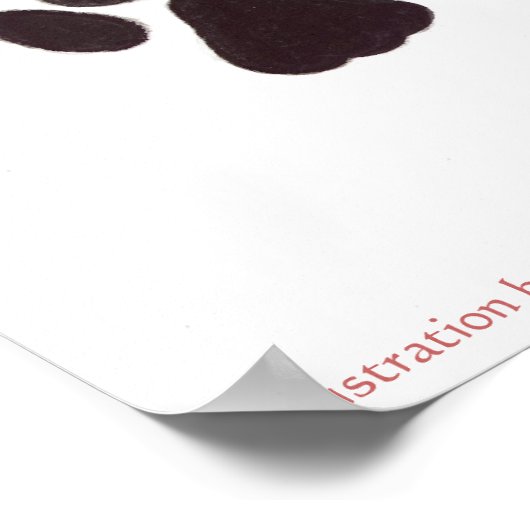 Wolf Head Profil drucken Poster (Ecke)