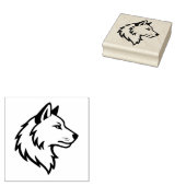 Wolf Head Profile Gummistempel (Stempel)