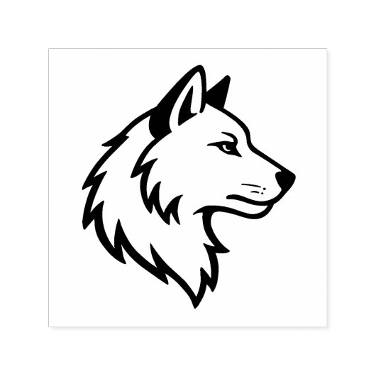 Wolf Head Profile Permastempel (Design)