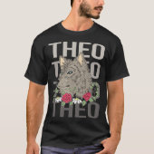 Wolf Head - Theo Name T-Shirt (Vorderseite)