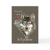 Wolf Head Valentine Liebe my Heart Wildlife Animal