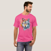 Wolf Head Watercolor T-Shirt (Vorne ganz)