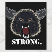 Wolf Head Weinetikett (Einzelnes Label)