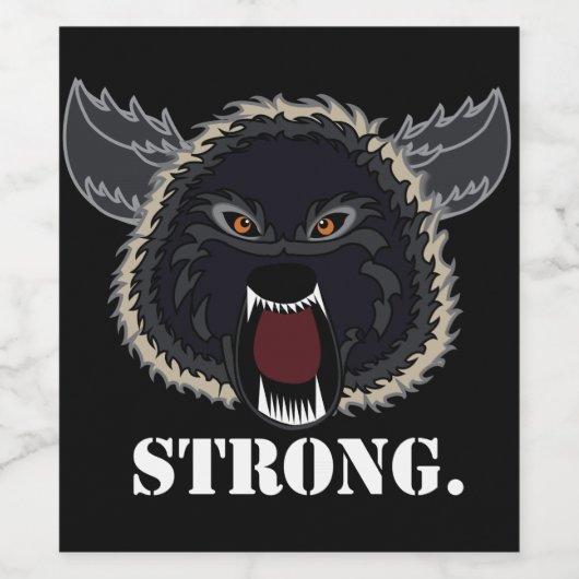 Wolf Head Weinetikett (Einzelnes Label)