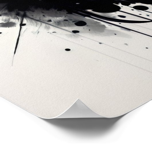 Wolf Head Zeichnend Poster (Ecke)