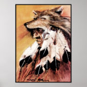 Wolf Headdress Canvas Print Poster (Vorne)