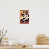 Wolf Headdress Canvas Print Poster (Küche)