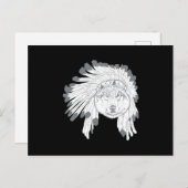 Wolf Headdress Postkarte (Vorne/Hinten)