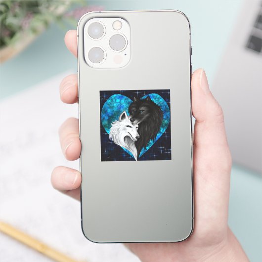 Wolf Heart - Heart Edition Aufkleber (Telefon)