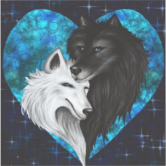 Wolf Heart - Heart Edition Aufkleber (Vorderseite)
