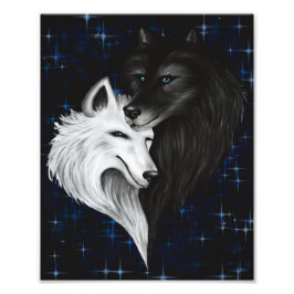 Wolf Heart Print Fotodruck