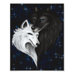 Wolf Heart Print Fotodruck