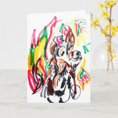 Wolf Herbst Freude Karte (Gelbe Blume)