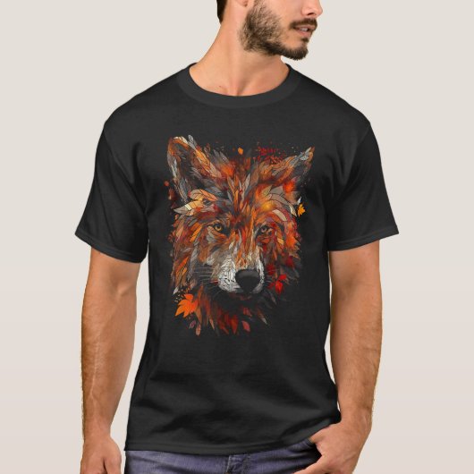 Wolf Herbst lässt Tiermotif Wolf T-Shirt (Vorderseite)