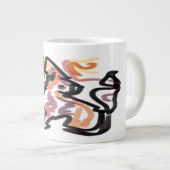 Wolf Herbst Sonnenuntergang Jumbo-Tasse (Vorderseite Rechts)