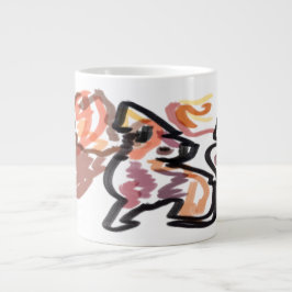 Wolf Herbst Sonnenuntergang Jumbo-Tasse
