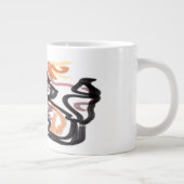 Wolf Herbst Sonnenuntergang Jumbo-Tasse (Rechts)