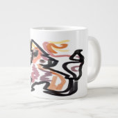 Wolf Herbst Sonnenuntergang Jumbo-Tasse (Vorderseite Rechts)