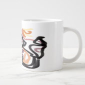 Wolf Herbst Sonnenuntergang Jumbo-Tasse (Rechts)