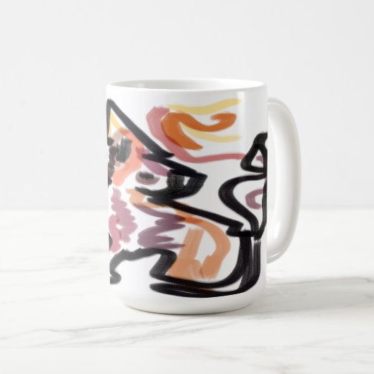 Wolf Herbst Sonnenuntergang Kaffeetasse (VorderseiteRechts)