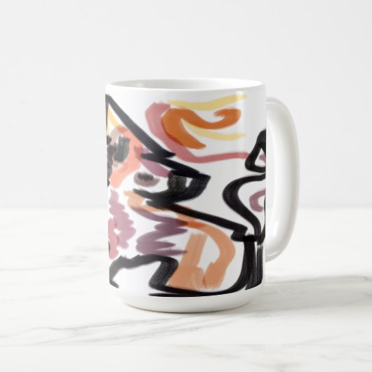 Wolf Herbst Sonnenuntergang Kaffeetasse (VorderseiteRechts)