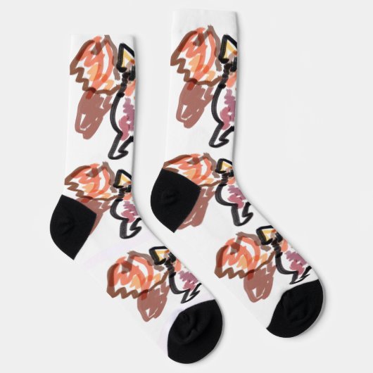 Wolf Herbst Sonnenuntergang Socken (Rechts)