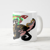 Wolf Herbstfreude Jumbo-Tasse (Vorderseite Rechts)