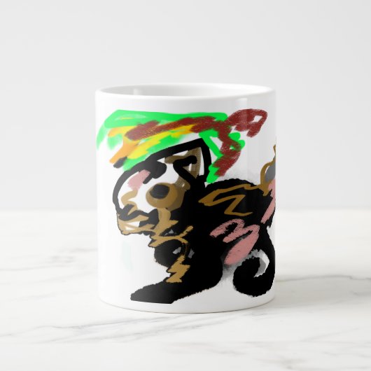 Wolf Herbstfreude Jumbo-Tasse (Vorderseite)