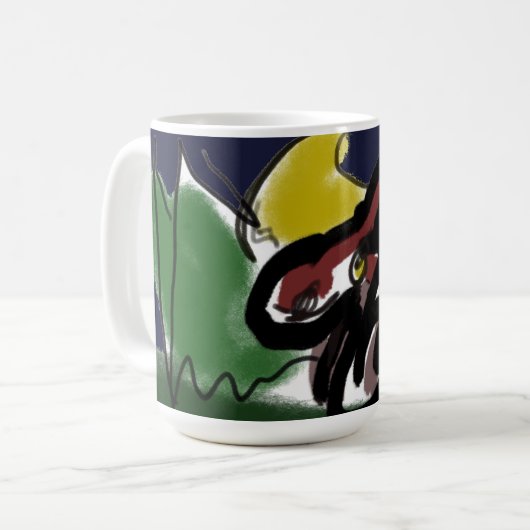 Wolf Herbstlauf Kaffeetasse (Vorderseite Links)