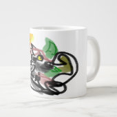 Wolf-Herbstläufer Jumbo-Tasse (Vorderseite Rechts)