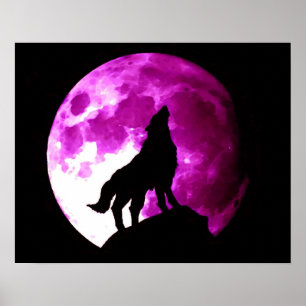 Wolf-Heul-Poster-Druck Poster