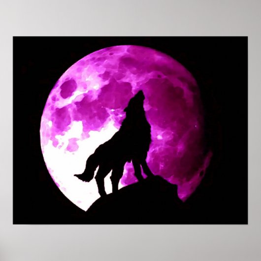 Wolf-Heul-Poster-Druck Poster (Vorne)