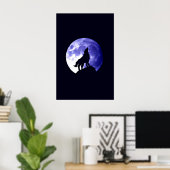 Wolf-Heul-Poster-Druck - Wolf-Poster Poster (Heimbüro)