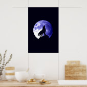 Wolf-Heul-Poster-Druck - Wolf-Poster Poster (Küche)