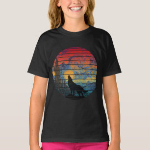 WOLF HEULEN ABSTRAKTER STIL T-Shirt