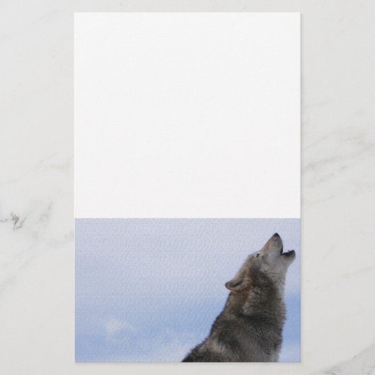 Wolf-Heulen Briefpapier (Vorderseite)