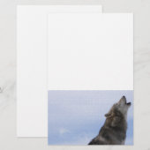 Wolf-Heulen Briefpapier (Vorne/Hinten)