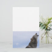 Wolf-Heulen Briefpapier (Stehend Vorderseite)