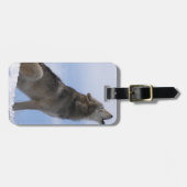 Wolf-Heulen Gepäckanhänger (Vorderseite horizontal)