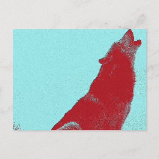 Wolf-Heulen Postkarte (Vorderseite)