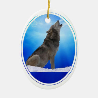 Wolf-Heulen-Raum-Verzierung Keramik Ornament