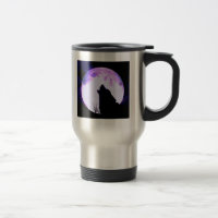 Wolf-Heulen-rostfreie Reise-Tasse